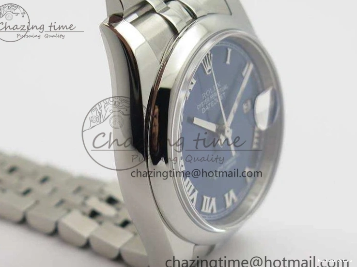 0201 DateJust 36mm SS 116200 ARF 1:1 Best Edition Blue Roman Dial On 904L SS Jubilee Bracelet SA GoodFit 3520